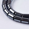 1Strand Non-Magnetic Synthetic Hematite Column Beads Strands X-G-S091-8x6mm-3