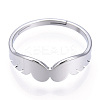Non-Tarnish 304 Stainless Steel Wing Adjustable Ring for Women LS-RJEW-T027-10P-3