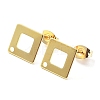 201 Stainless Steel Rhombus Stud Earring Findings STAS-K259-21G-1