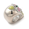 Brass Rhinestone European Beads X1-KK-A203-03P-2