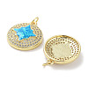 Brass Micro Pave Clear Cubic Zirconia Pendants KK-L213-003G-2