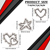 3Pcs 3 Style Felt Ornament Accessories PATC-FG0001-66-2