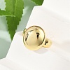 Oval Brass Open Cuff Rings for Women RJEW-G343-16G-3