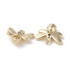Brass Micro Pave Clear Cubic Zirconia Charms KK-G491-09G-2