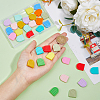 36Pcs 12 Colors Silicone Beads SIL-DC0001-26-3