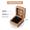 Hollow Wood Medal Storage Magnetic Boxes CON-WH0088-93C-01-2