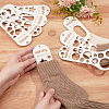 8Pcs 4 Styles Wood Sock Blockers for Knitting TOOL-NB0002-11-3