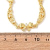 Brass Pave Clear Cubic Zirconia Bowknot and Hollow Moon Link Chain Necklaces NJEW-D348-02G-5