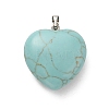 Synthetic Turquoise Pendants G-B042-02P-09-3