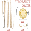 DIY Brass Oval Locket Pendant Necklaces Making Kits NJEW-HY0001-05-2