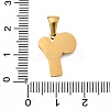 304 Stainless Steel Pendants STAS-K297-01G-Y-3