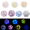 3Pcs 3 Colors Acrylic Handmade Luminous Polymer Clay Rhinestone Beads CLAY-SC0002-12-1