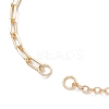 Brass Cable Chain Paperclip Chain Bracelet Making AJEW-JB01466-2