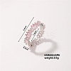 Fashionable Brass Rectangle Finger Rings for Unisex KE6050-4-1