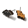 Wood Stud Earrings EJEW-Z054-02P-2