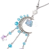 Alloy Moon Window Hanging Prism Ornaments HJEW-TA00284-03-4