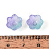 Transparent Two Tone Spray Painted Glass Bead Caps A-GLAA-Q089-002B-002-3