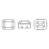 Preciosa® MAXIMA Crystal Sew-On Cups X-PRC-SC10-60010-S-6