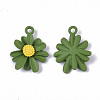 Spray Painted Alloy Pendants PALLOY-N0147-04A-2