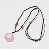 Natural & Synthetic Mixed Stone Pendant Necklaces NJEW-P157-2