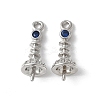 Brass Micro Pave Cubic Zirconia Peg Bails Charms KK-D324-26P-1