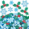 160Pcs 4 Styles Christmas Theme Opaque Resin Cabochons RESI-SC0005-80B-1