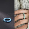 Synthetic Turquoise Stretchy Finger Rings FS-WG01730-17-1