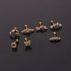 316L Surgical Stainless Steel Micro Pave Clear Cubic Zirconia Cartilage Earrings WG14BE9-05-2