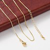 Brass Box Chain Necklaces for Women NJEW-D302-41G-1
