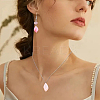 30Pcs 6 Styles Baking Paint Transparent Glass Petal Beads DGLA-YW0001-33-6