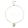 Heart Light Gold Brass Micro Pave Cubic Zirconia Pendant Necklaces NJEW-E105-09KCG-03-2