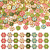 160Pcs 8 Colors Alloy Enamel Bead Caps FIND-TA0008-38-1