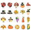 40Pcs 20 Styles Thanksgiving Day Zinc Alloy Enamel Pendants FIND-CJ0004-82-1