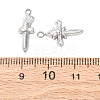 10Pcs 304 Stainless Steel Pendants STAS-P432-11P-3