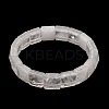 Natural Quartz Crystal Beaded Stretch Bracelets for Unisex G-K303-02O-4