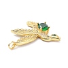 Real 18K Gold Plated Brass Micro Pave Cubic Zirconia Pendants KK-D004-24G-4