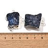 Raw Rough Natural Dyed Quartz Crystal Links Connector Charms G-K189-04S-04-3