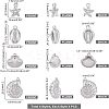 16Pcs 4 Style 304 Stainless Steel Pendants STAS-UN0024-64-5