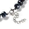 Summer Boho Glass & Dyed Natural Shell Nuggets Beaded Necklaces NJEW-H047-08-4