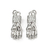 Brass Micro Pave Cubic Zirconia Pendants KK-C093-01C-P-1