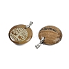 Natural Picture Jasper Flat Round Pendants G-Q188-01P-11-2