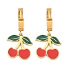 304 Stainless Steel Enamel Hoop Earrings EJEW-M080-01G-2