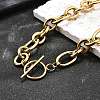 304 Stainless Steel Rolo Chain Necklace BJEW-L399-03G-1