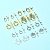 8 Styles Tibetan Style Alloy Toggle Clasps FIND-FS0002-43-7