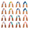 16Pcs 8 Colors Resin and Walnut Pendants FIND-TA0006-36B-3