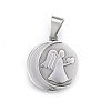 Non-Tarnish 304 Stainless Steel Pendants STAS-P211-25P-1