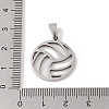 Non-Tarnish 201 Stainless Steel Pendants STAS-A094-02B-P-3