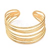 304 Stainless Steel Multi Line Cuff Bangles LS-BJEW-F457-05G-1