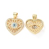 Brass Micro Pave Cubic Zirconia Pendants ZIRC-P106-57G-1