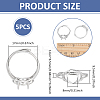 5Pcs Adjustable Brass Solitaire Ring Settings ZIRC-UN0001-19-3
